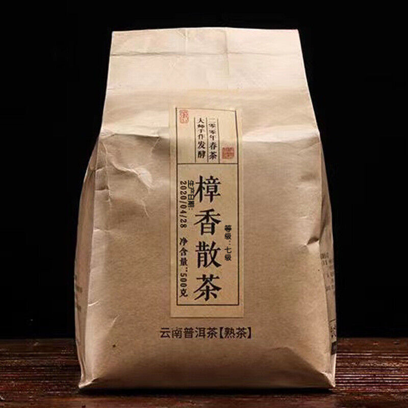 500g Yunnan Pu'er tea ripe tea camphor pu'er tea loose tea big leaf seed ripe