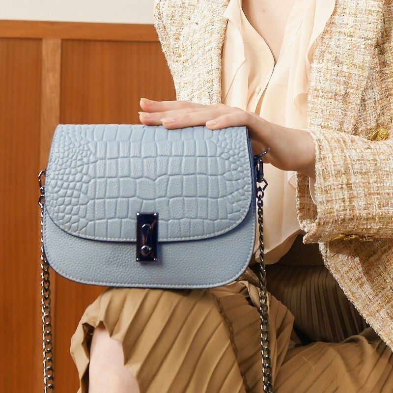 Genuine Leather Bag Fashion Purses Women Shoulder Bags Crossbody 20.5*8.5*14 CM