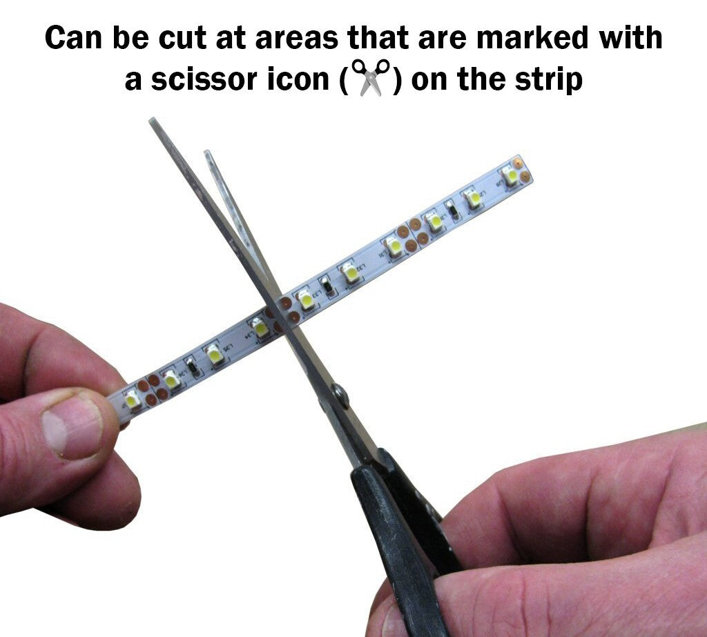 White LED Flexible Strip Lighting - 15 Lights - 25cm Length (About 10 Inches)