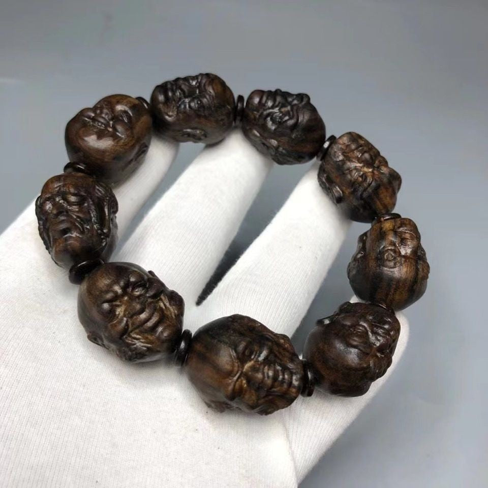 Eighteen Arhats Buddha Beads For Men Women Rosary Beads Natural Wood Bracelet