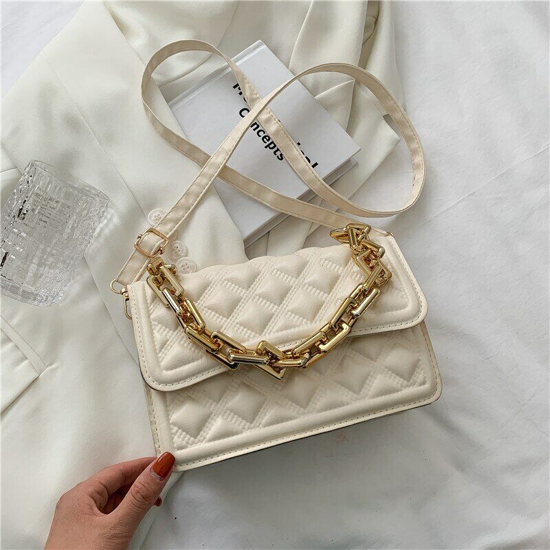 Summer Chain Bags Korean Fashion One-shoulder Small Square Messenger Bags Female
