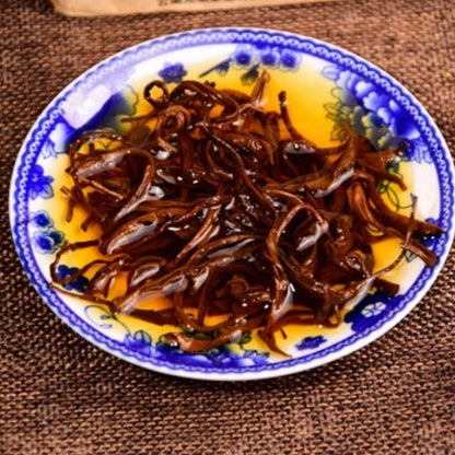 250g 400 Years Ancient Tree Golden Buds Dian Hong Yunnan Black Tea Brick Red Tea