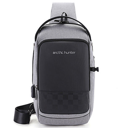 Men's Sling Backpack, Oxford cloth Waterproof Crossbody Bag Outdoor Sport Bags