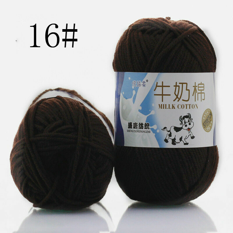 Hot Sale 50g Hand-woven Chunky Yarn Soft Milk Cotton Knitting Baby wool yarn