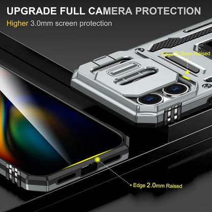 Shockproof Phone Case Compatible with Iphone 17 Pro Max Case with Kickstand & HD