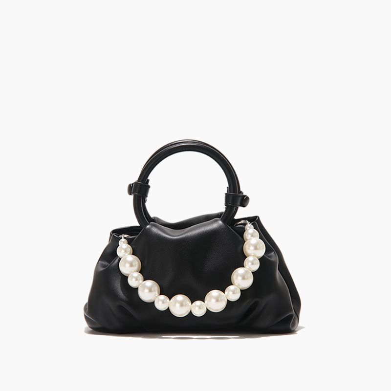 Ring Handbags Pearl And Marble Decoration Shoulder Bag Delicate Crossbody Purse
