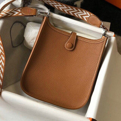 2022 NEW Women's Bucket Bag Handbag Hollowed Crossbody Bag Leather