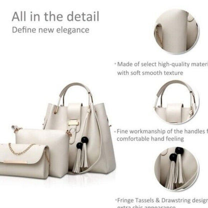 Handbags for Women Fashion Tote , Shoulder Bag Top Handle Satchel Purse Set 3Pc