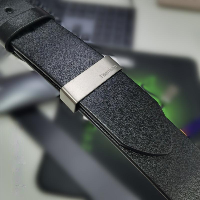 Pure Titanium Belt Loop Keeper Strap Ring Men's Belt Buckle Matte Leather Craft