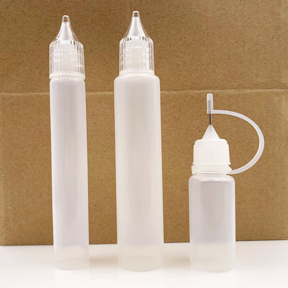Paper Quilling 5Pcs Plastic Needle Squeeze Empty Bottles Glue Applicator 10~30ml
