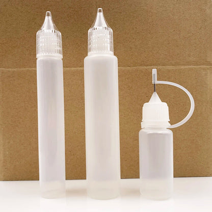 Paper Quilling 5Pcs Plastic Needle Squeeze Empty Bottles Glue Applicator 10~30ml
