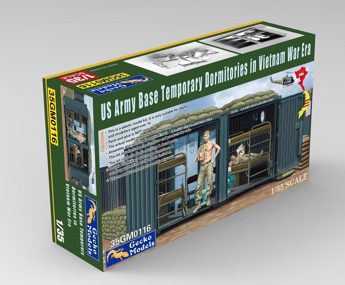 Gecko Models 35GM0116 1/35 US Army Base Temporary Dormitories In Vietnam War Era