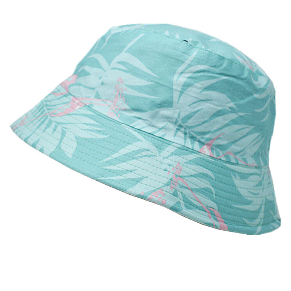 Unisex 100% Cotton Bucket Hat Boonie Hunting Fishing Outdoor Reversible Cap