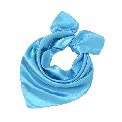 Silk Square Scarf 60cm Satin Neck Hair Tie Band Bag Ribbons Shawl Hijab 60*6