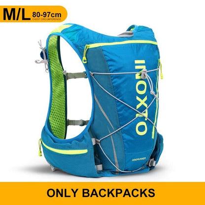Running Backpack 8L Backpack Hiking Marathon Hydrating Bag 500ml Water Bottle