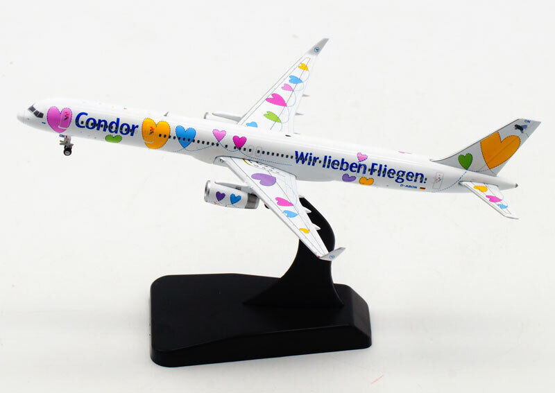1:400 JC WINGS Condor Wir Lieben Fliegen B757-300 Passenger Plane Diecast Model
