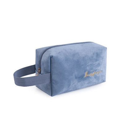 Cosmetic Bag Soft Velvet Make Up Storage Toiletry Package Travel Organizer Pouch