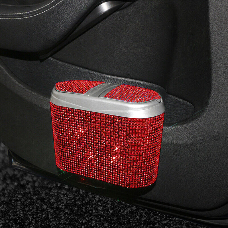 Car Van Trash Waste Bin Flip Case Rubbish Holder Auto Garbage Can Storage Box