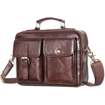 Cowhide Leather Bag Men Leather Handbag Shoulder Bag Men Office