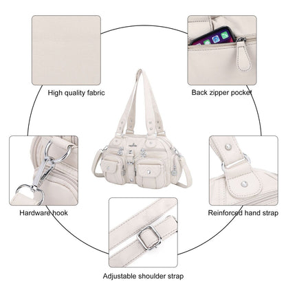 Women Small Handbags Satchel Handbag Synthetic Shoulder Bag 8”x11” Shoulder Bags