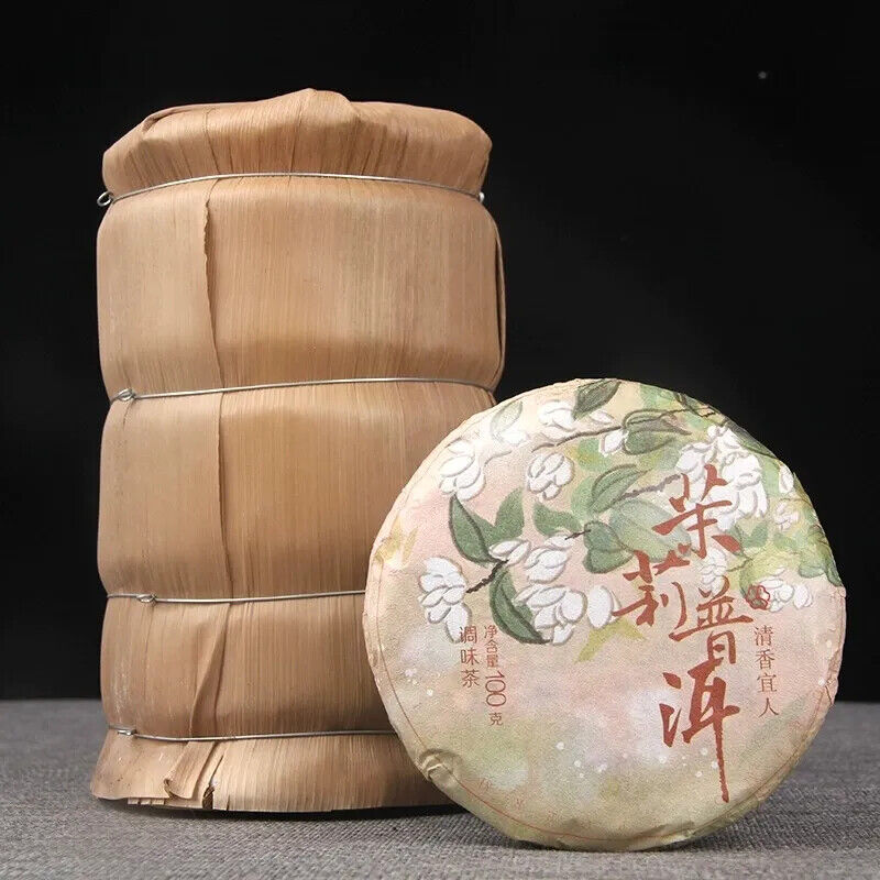Puerh Tea Ripe Tea Jasmine Puerh Ripe Tea Cake Puerh + Jasmine 100g