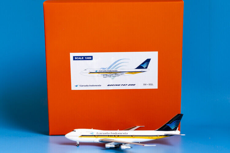 1:400 JC Wings Garuda Indonesia BOEING 747-400 Passenger Airplane Diecast Model