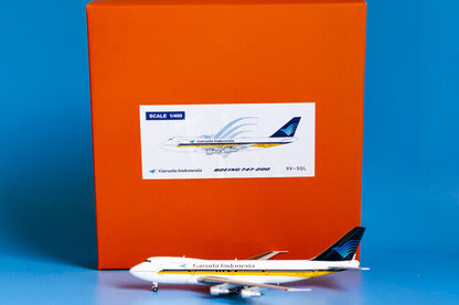 1:400 JC Wings Garuda Indonesia BOEING 747-400 Passenger Airplane Diecast Model