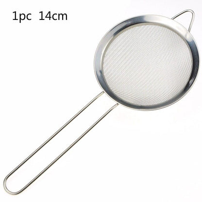 Fine Mesh Strainer Set of 3 Stainless Steel Sieve with Nut Milk Bag Sifter Metal