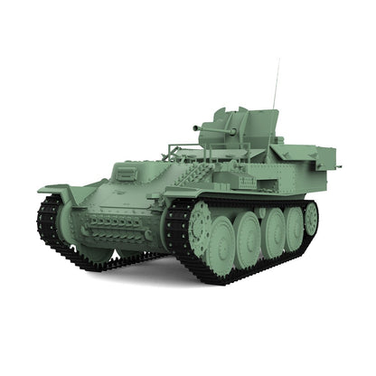 SSMODEL SS144727 1/144 Military Model Kit German 38T Sd.Kfz.140 Flakpanzer Tank