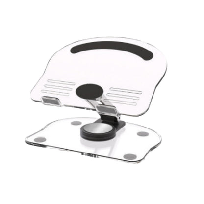 Black Acrylic Tablet Stand Desktop Foldable Holder 360° Rotation Base Bracket u