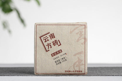 100g Yunnan Puerh Tea Leaves Yunnan Square Brick Puerh Ripe Tea