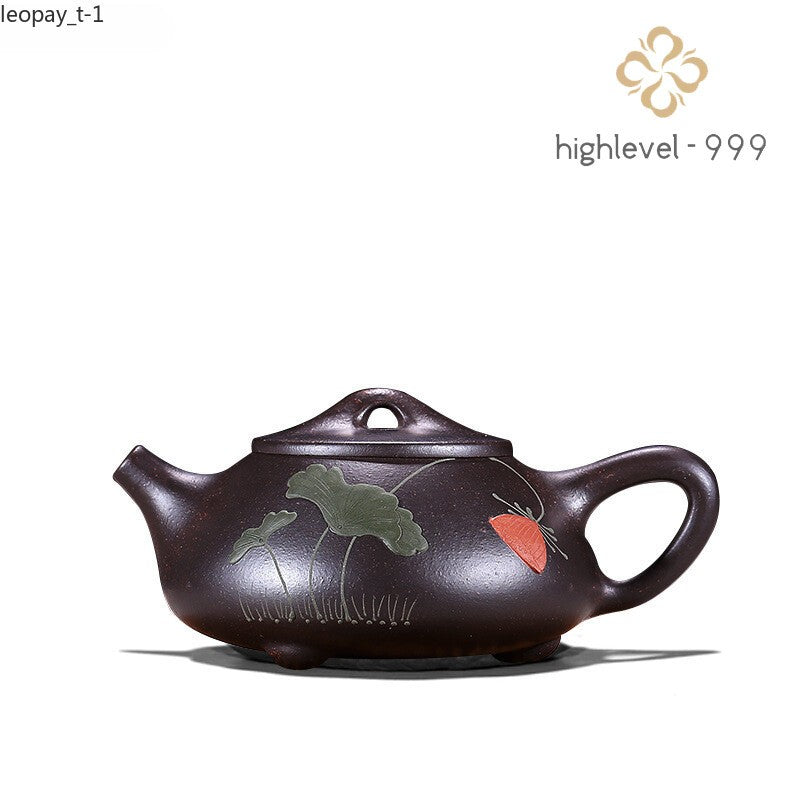 220ml Chinese Yixing Teaware Tea Pot Handmade Tea Set Wine Set Black Zhu Mud