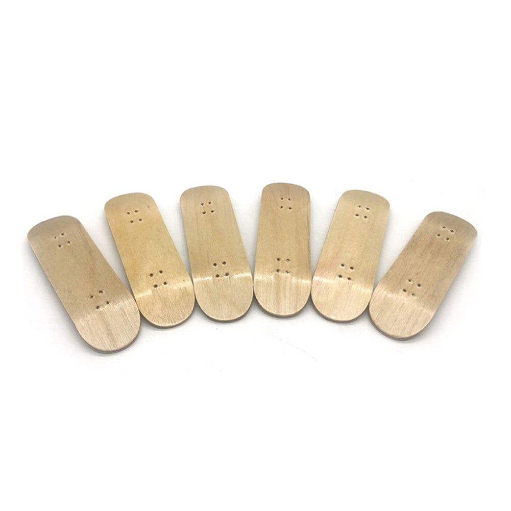 10Pcs Handmade Fingerboards Wooden Tech Deck Skateboard Natural Wood Grain