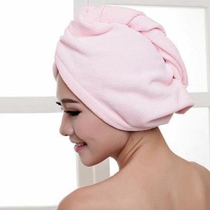 Hair Drying Wrap Microfibre Women Towel Quick Hat Cap Turban Head Bathing Tools