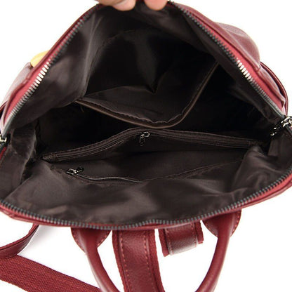 Genuine Leather Backpacks Travel Bag Business Bag School Softback Multicolor 1PC