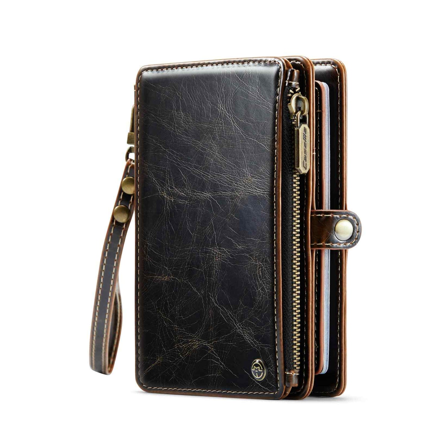 Passport Holder for Travel, Passport Case Wallet With Strap Wristlet and Zipper