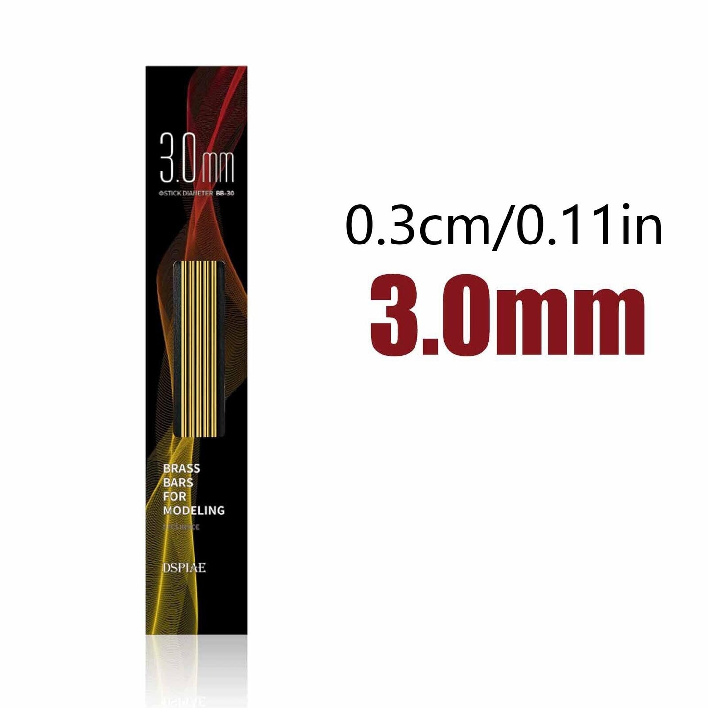 1 Box 3.0mm Modeling Hobby Brass Bars Rods Tool for Gundam/Military Model Craft