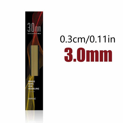 1 Box 3.0mm Modeling Hobby Brass Bars Rods Tool for Gundam/Military Model Craft