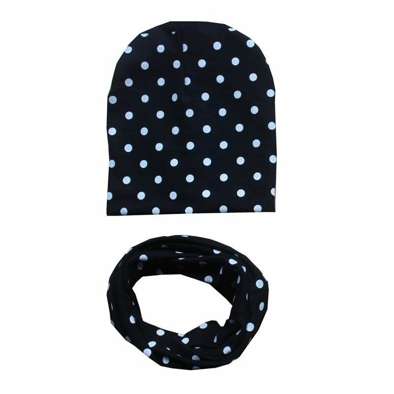 Baby Hats Winter Spring Scarf Sets Cotton Boy Girl Caps Kids Bonnet Beanie Cap
