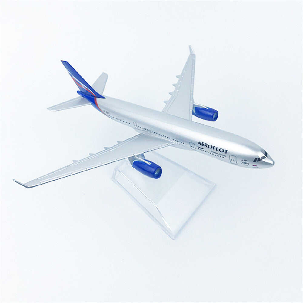 16cm A380 Russian Airlines Simulation Aircraft Plane Model Collection Decor N