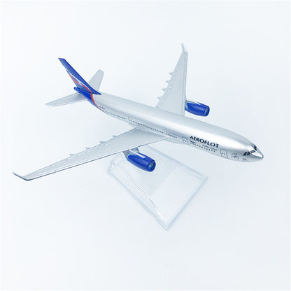 16cm A380 Russian Airlines Simulation Aircraft Plane Model Collection Decor N
