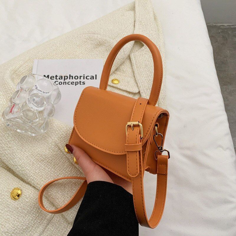 Mini Leather Flap Crossbody Bag Summer Shoulder Crossbody Bag Handbag 15*11*6 CM