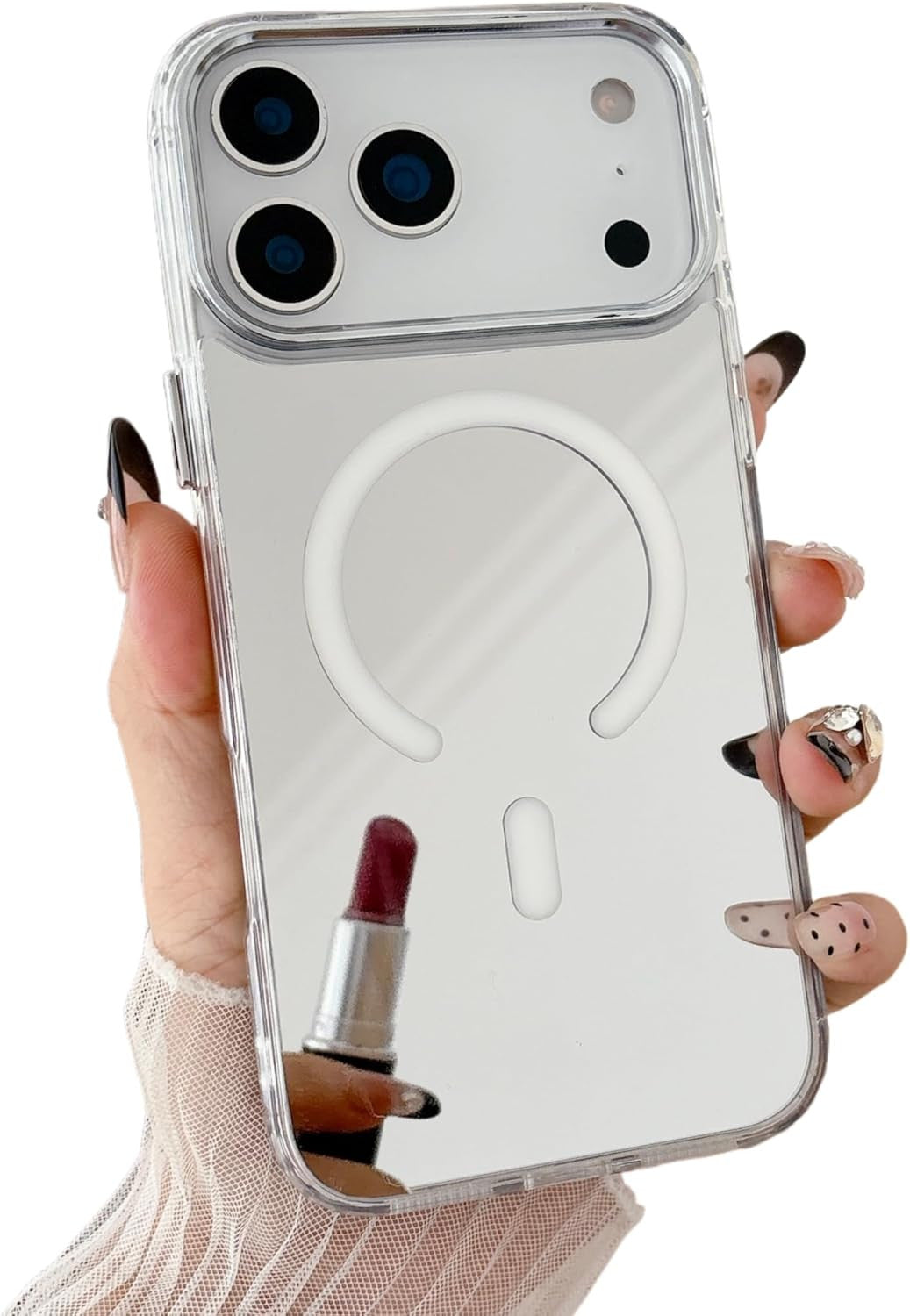 Mirror Magnetic Case for Iphone 17 Pro Max [Compatible with Magsafe] Cute Glass