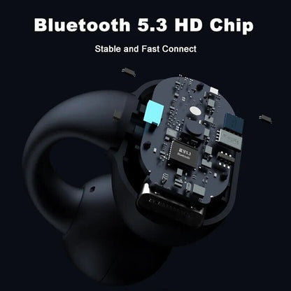 Ear Clip Wireless Bone Conduction Headphones Bluetooth 5.3 Earbuds Single 2023
