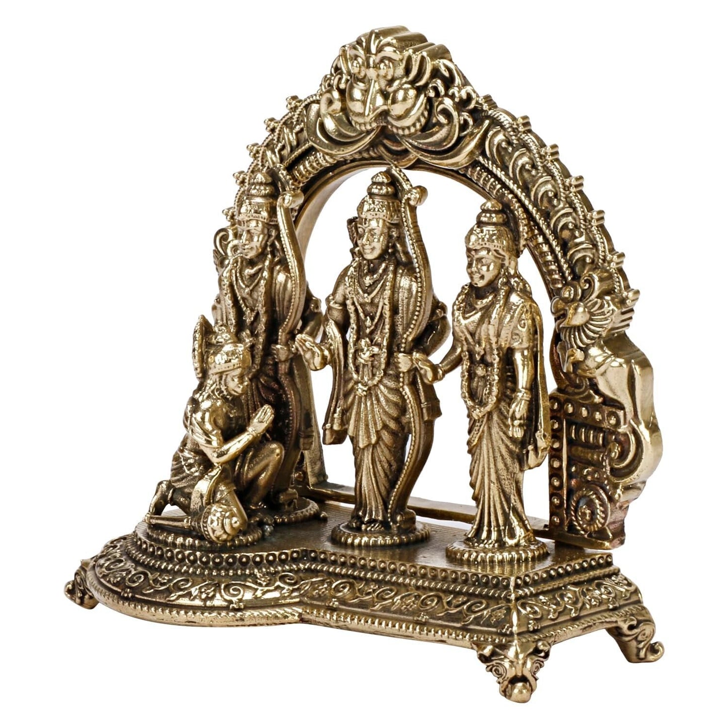Ram Darbar Lord Rama Sita Laxman Hanuman Brass Family Statue Figurine Sculpture