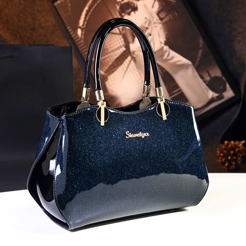 Pillow Shoulder Bag Patent Leather Handbags Messenger Clutch 33*13*22/29*12*20CM