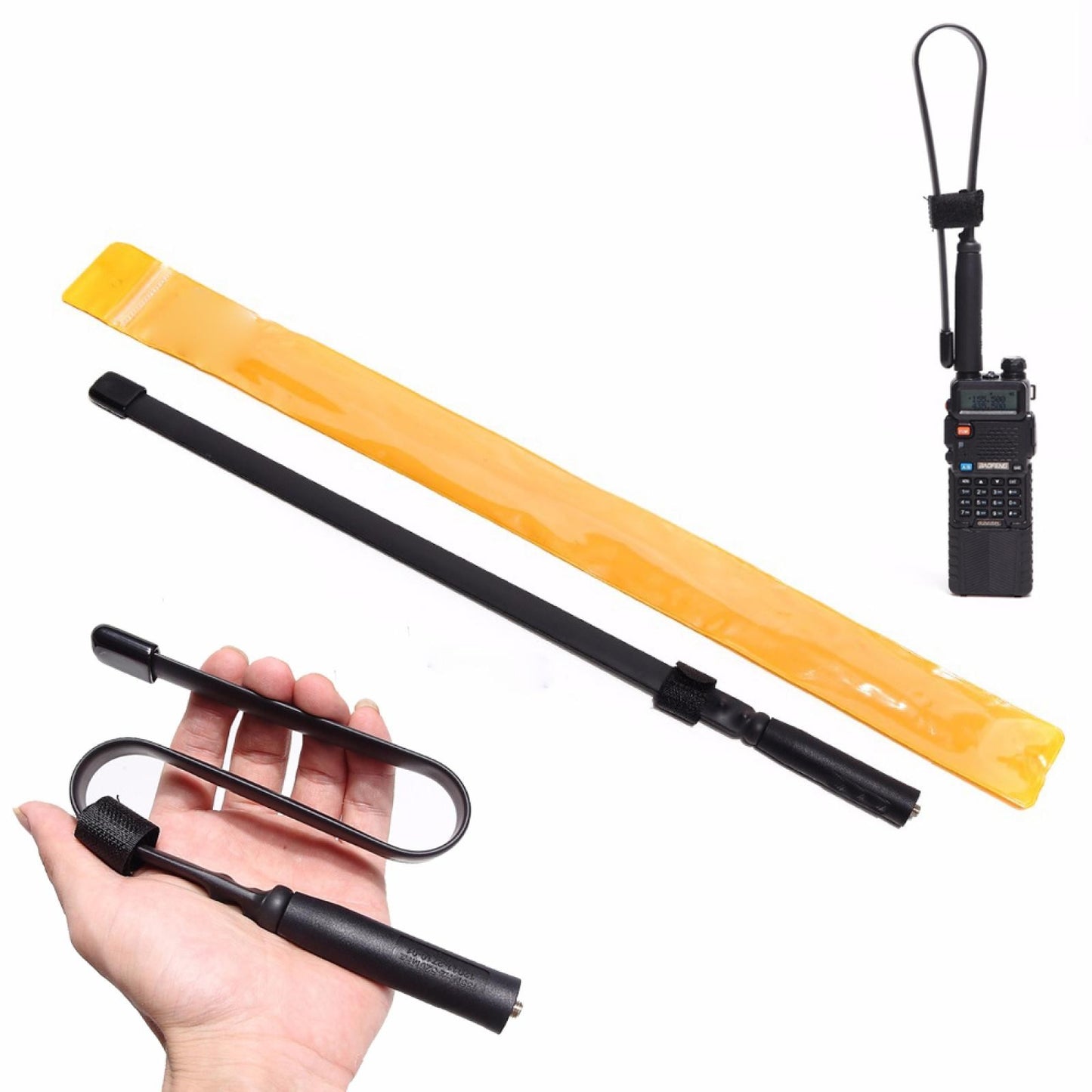AR-152A CS Tactical SMA-Female Antenna With Rubber Gasket For Walkie Talkie B