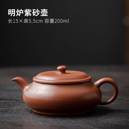 Purple Sand Teapot Dahongpao Tea Xishi Pot Handmade Ceramic Kung Fu Tea Set