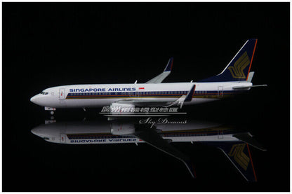 1:400 JC Wings SINGAPORE AIRLINES BOEING 737-800 Passenger Plane Diecast Model