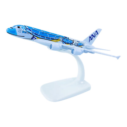 1:500 Scale Blue ANA Sea Turtle Painting A380 Alloy Plane Aircraft Model